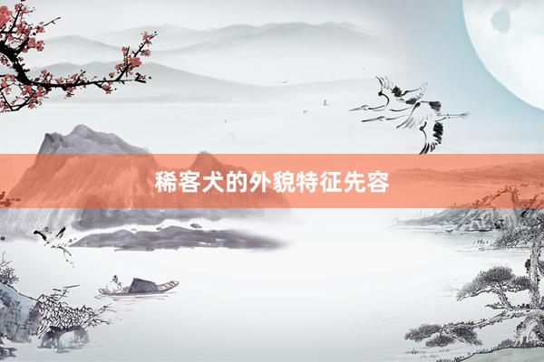 稀客犬的外貌特征先容